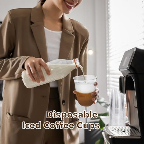 Haayeicai 50 Piezas de Vasos Plásticos Transparentes de 16 Oz con Tapas Sin Popote, Vasos Desechables para Café Helado, Smoothies y Bebidas Frías - imagen 5
