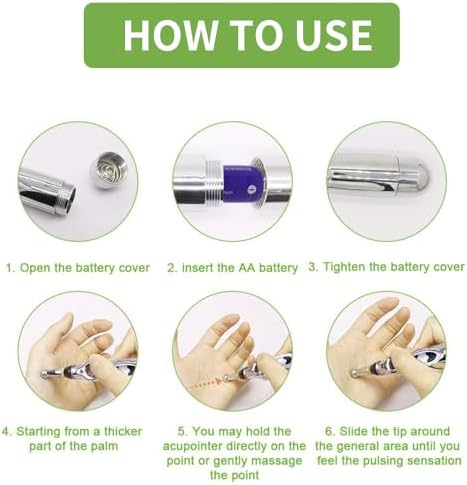 Pluma de Acupuntura Electrónica 5 en 1, Herramienta de Masaje Energético para Mujeres y Hombres - imagen 3