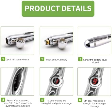 Pluma de Acupuntura Electrónica 5 en 1, Herramienta de Masaje Energético para Mujeres y Hombres - imagen 6