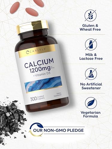 Carlyle Calcio 1200mg con Vitamina D3 | 300 Tabletas | Suplemento No Transgénico, Sin Gluten y Vegetariano - imagen 5