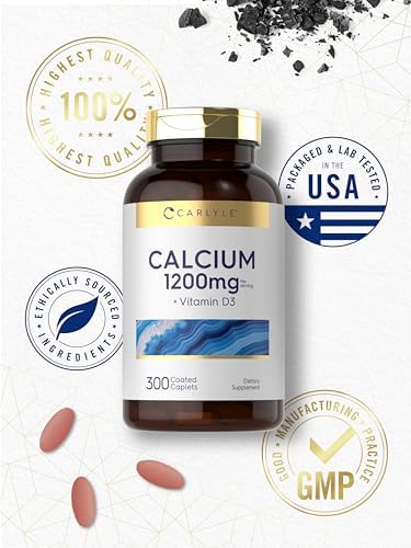 Carlyle Calcio 1200mg con Vitamina D3 | 300 Tabletas | Suplemento No Transgénico, Sin Gluten y Vegetariano - imagen 6
