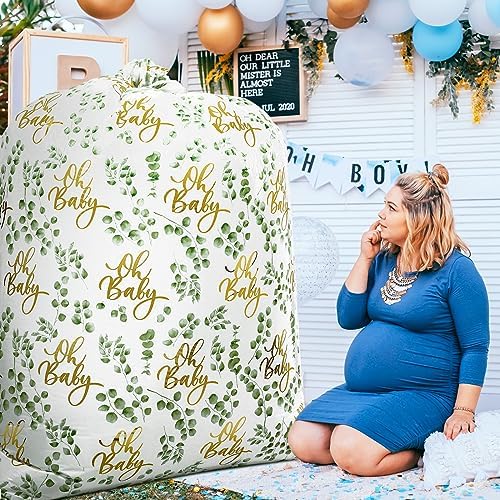 Yingzhao 2 Pzs Bolsa Gigante para Regalos 80 x 60 in para Baby Shower, Bicicleta, Eucalipto, Ideal para Cumpleaños y Fiestas - imagen 5