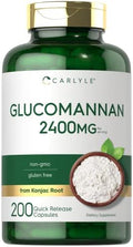 Cápsulas de Glucomanano Carlyle | 200 piezas | Suplemento de fibra soluble | Sin OGM, libre de gluten - imagen 1