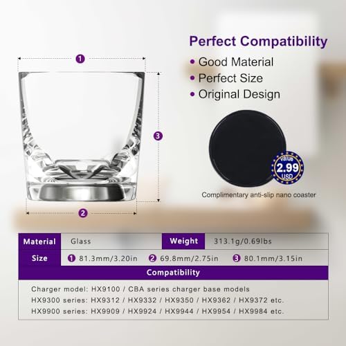 Cargador de Repuesto para Taza de Cristal Compatible con Cepillo de Dientes Philips Sonicare Diamondclean, Base de Carga HX9100 HX9300 HX9900 - imagen 2
