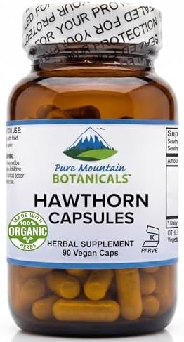 Cápsulas de Baya de Espino de Pure Mountain Botanicals - Suplemento Orgánico de 1000mg por Porción - 90 Cápsulas Veganas para la Salud Cardiovascular - imagen 1
