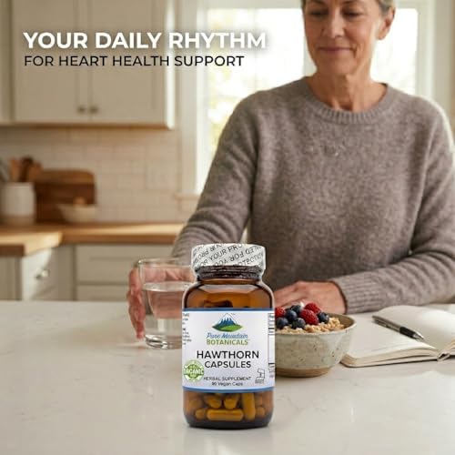 Cápsulas de Baya de Espino de Pure Mountain Botanicals - Suplemento Orgánico de 1000mg por Porción - 90 Cápsulas Veganas para la Salud Cardiovascular - imagen 6