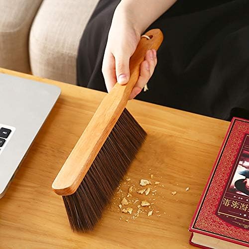 Escoba de Mano, Cepillo de Polvo, Cepillo de Caballo con Mango de Madera, Limpiador para Mesas, Autos, Muebles y Carpintería - imagen 8