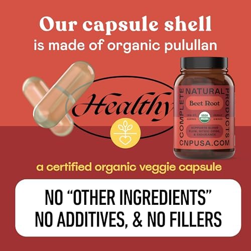 Cápsulas de Raíz de Betabel Orgánico 620mg | 100 Unidades | Polvo de Betabel Puro | Suplemento Vegano, No Transgénico, a Base de Plantas | Hecho en - imagen 7