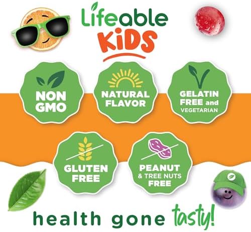 Gomitas Multivitamínicas Lifeable para Niños | Sabor Delicioso | Vitaminas A, C, D, E, B6, B12, Zinc, Biotina, Ácido Fólico, Yodo, Niacina | 90 - imagen 4
