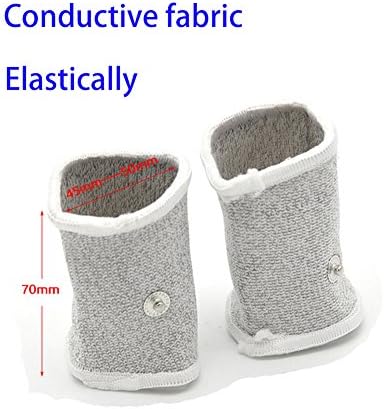 Accesorios TCFAFA E-stim de bucle conductivo ajustable de hilo plateado para masajeador de dedos TENS - imagen 3