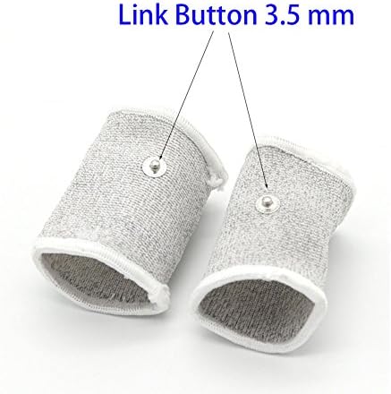 Accesorios TCFAFA E-stim de bucle conductivo ajustable de hilo plateado para masajeador de dedos TENS - imagen 4