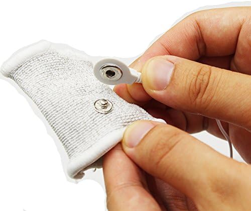 Accesorios TCFAFA E-stim de bucle conductivo ajustable de hilo plateado para masajeador de dedos TENS - imagen 5