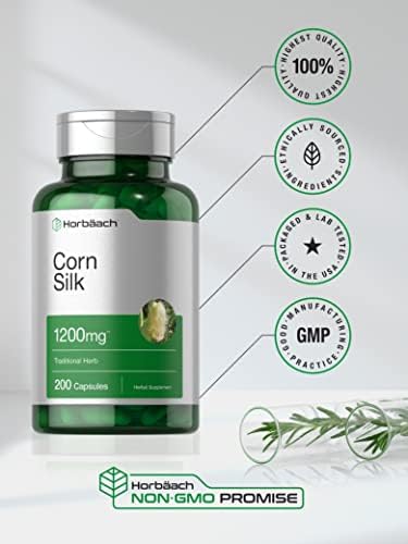 Cápsulas de Seda de Maíz Horbäach | 200 Unidades | Suplemento Extracto Sin OGM y Libre de Gluten - imagen 5
