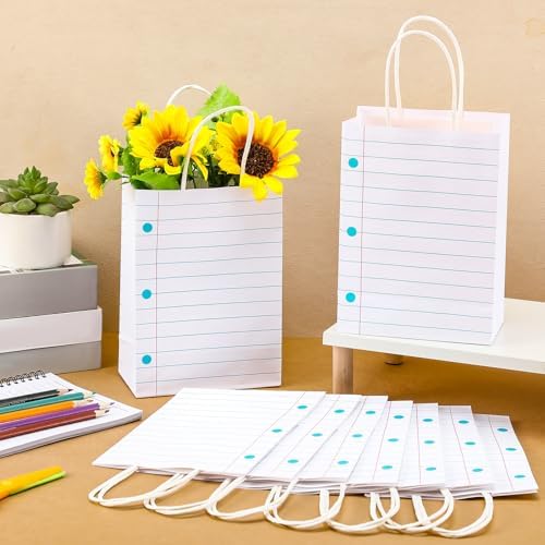 Kolldenn 30 Pzs Bolsas de Agradecimiento para Maestros, Regalos de Regreso a Clases, Bolsas de Papel Kraft con Asa para Fiesta de Graduación y Retiro - imagen 3