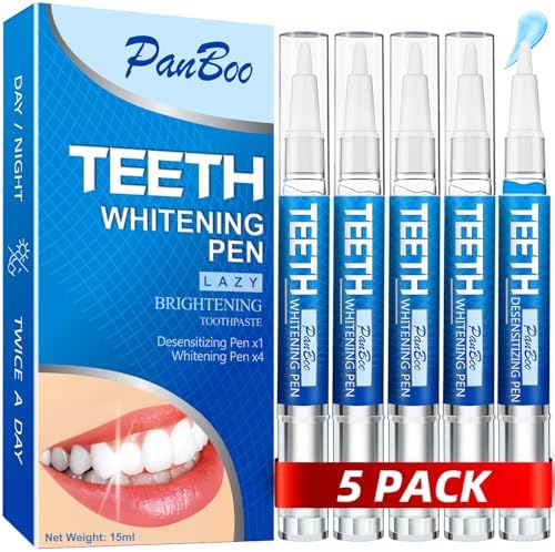 Lápiz Blanqueador de Dientes 4+1 (Paquete de 5), 70+ Tratamientos, Blanquea Hasta 1-6 Tonos en 1-2 Semanas, Incluye 4 Lápices Blanqueadores y 1 Lápiz - imagen 1