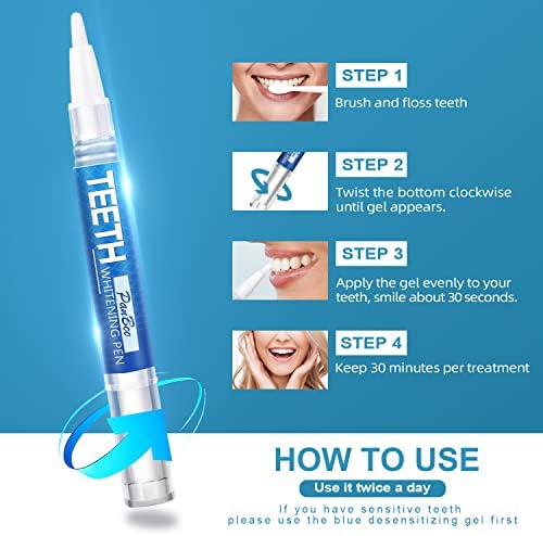Lápiz Blanqueador de Dientes 4+1 (Paquete de 5), 70+ Tratamientos, Blanquea Hasta 1-6 Tonos en 1-2 Semanas, Incluye 4 Lápices Blanqueadores y 1 Lápiz - imagen 6