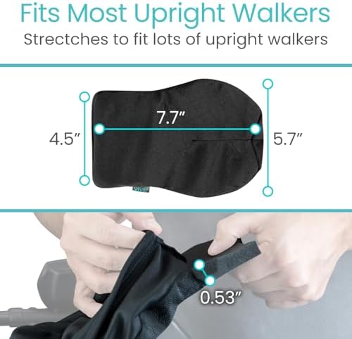 Almohadillas para antebrazos Vive para caminadores (2 piezas) - Funda de espuma ligera - Accesorios Upwalker - Descanso suave y cómodo para brazos, - imagen 3
