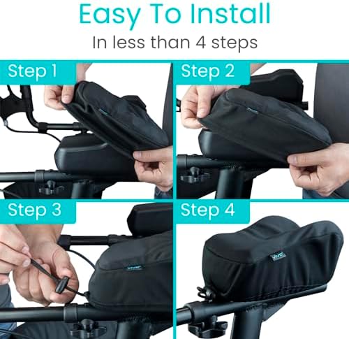 Almohadillas para antebrazos Vive para caminadores (2 piezas) - Funda de espuma ligera - Accesorios Upwalker - Descanso suave y cómodo para brazos, - imagen 5