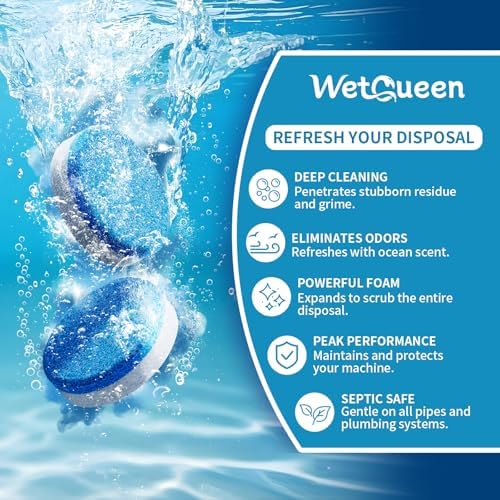 Tabletas Limpiadoras y Desodorantes para Desechos WETQUEEN - Paquete de 24, Aroma a Océano Fresco, Eliminador de Olores Potente, Limpieza Profunda, - imagen 3