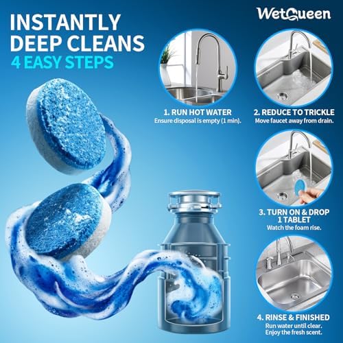 Tabletas Limpiadoras y Desodorantes para Desechos WETQUEEN - Paquete de 24, Aroma a Océano Fresco, Eliminador de Olores Potente, Limpieza Profunda, - imagen 6
