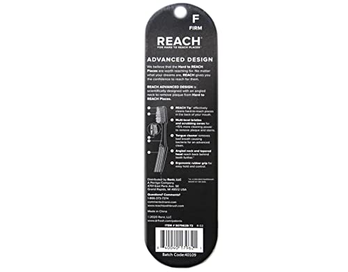 Cepillos de Dientes Reach Advanced Design, Colores Variados, Paquete de 3 (2 Paquetes) Total 6 Cepillos - imagen 3