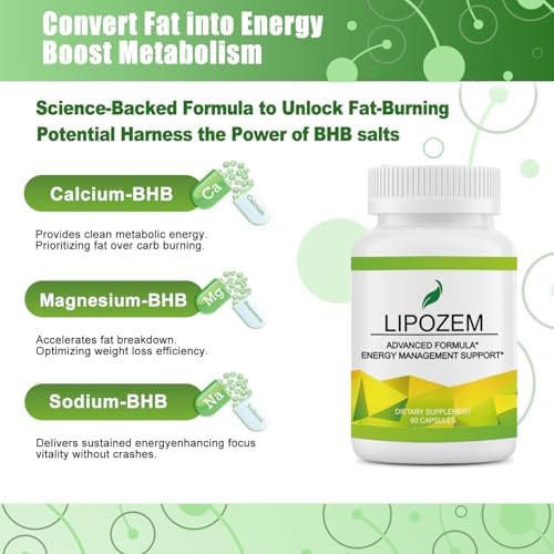 Suplementos Avanzados de BHB, Apoyo Natural para el Control de Peso, Probado por Terceros, Vegano, Sin Gluten, No OGM, 60 Cápsulas - imagen 2