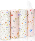 Juego de 4 Soportes de Tejido de Flores Silvestres Rosadas con 200 Paquetes de 3 Capas - Perfecto para el Portavasos del Auto, Regalos Lindos para el - imagen 1