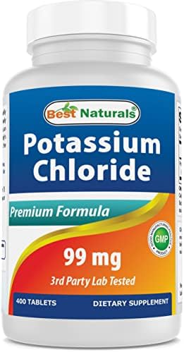 Suplemento de Cloruro de Potasio Best Naturals 99mg 400 Tabletas - Probado por Laboratorio Independiente - imagen 1