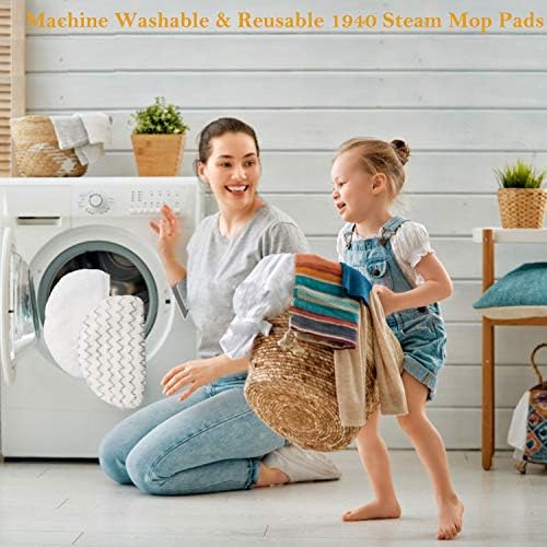 Paquete de 6 Almohadillas de Repuesto para Mopas de Vapor Bissell Powerfresh 1940 1440 1544 1806 2075, Modelo 19402 19404 19408 19409, Lavables - imagen 6