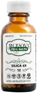Sal de Tejido Schuessler Silicea 6X de Jackson's #12 (Botella de 500 Pellets) - Vegano Certificado, Libre de Lactosa, Hecho en EE. UU. - imagen 1
