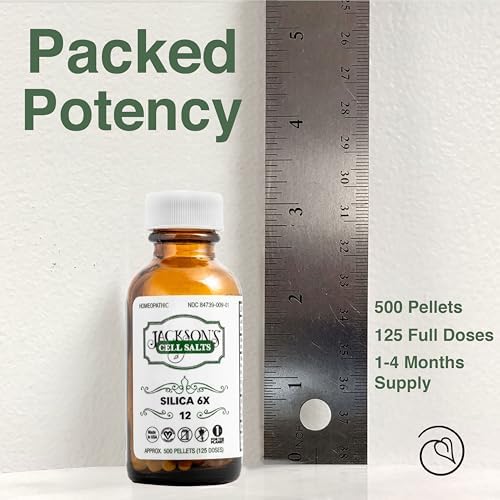 Sal de Tejido Schuessler Silicea 6X de Jackson's #12 (Botella de 500 Pellets) - Vegano Certificado, Libre de Lactosa, Hecho en EE. UU. - imagen 6