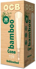 Conos de Papel para Enrollar OCB de Bambú Sin Blanquear 1-1/4 (84mm) - Paquete de 50 Conos - imagen 1