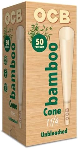 Conos de Papel para Enrollar OCB de Bambú Sin Blanquear 1-1/4 (84mm) - Paquete de 50 Conos - imagen 2