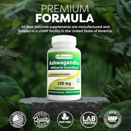 Extracto de Ashwagandha Best Naturals 500 Mg 120 Cápsulas (Paquete de 2) - imagen 5