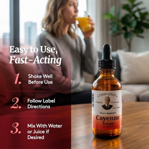 Extracto de Cayena de Christopher's Original Formulas - 2 fl oz Líquido | Suplemento Herbal Premium para el Bienestar - imagen 6