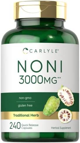 Cápsulas de Noni Carlyle | 240 Unidades | Suplemento Herbal Tradicional | Sin OGM, Libre de Gluten - imagen 1
