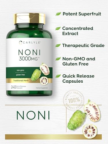 Cápsulas de Noni Carlyle | 240 Unidades | Suplemento Herbal Tradicional | Sin OGM, Libre de Gluten - imagen 3