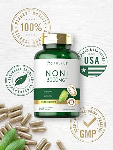 Cápsulas de Noni Carlyle | 240 Unidades | Suplemento Herbal Tradicional | Sin OGM, Libre de Gluten - imagen 5