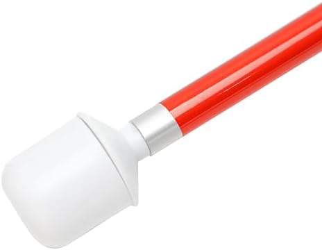 Bastón Blanco y Rojo Plegable para Ciegos con Punta de Bola de Malvavisco | Bastón de Movilidad Reflectante para Personas con Discapacidad Visual - imagen 8