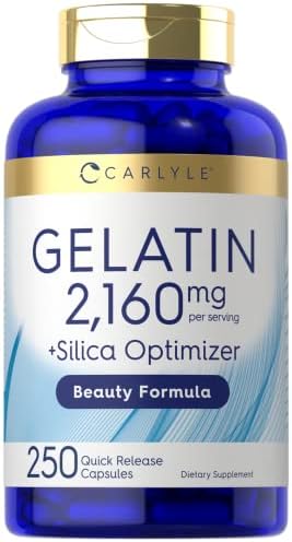 Cápsulas de Gelatina Carlyle | 2160 mg | 250 Píldoras | Con Optimizador de Sílice | Suplemento No Transgénico y Sin Gluten - imagen 1