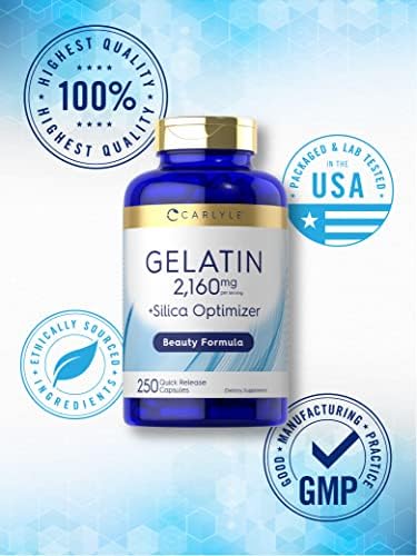 Cápsulas de Gelatina Carlyle | 2160 mg | 250 Píldoras | Con Optimizador de Sílice | Suplemento No Transgénico y Sin Gluten - imagen 5