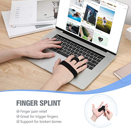 Férula Ajustable Tikaton para Dedo, Soporte para Aliviar Bloqueo, Chasquido, Dificultad para Doblar, Tendinitis, Rigidez y Dolor - Mano Izquierda o - imagen 3