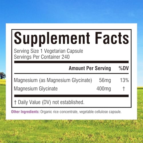 Suplemento de Magnesio Glicinato Innate Vitality 400mg, Alta Absorción, 240 Cápsulas Veganas, Sin Gluten, No Transgénico, Salud del Corazón y Huesos - imagen 2