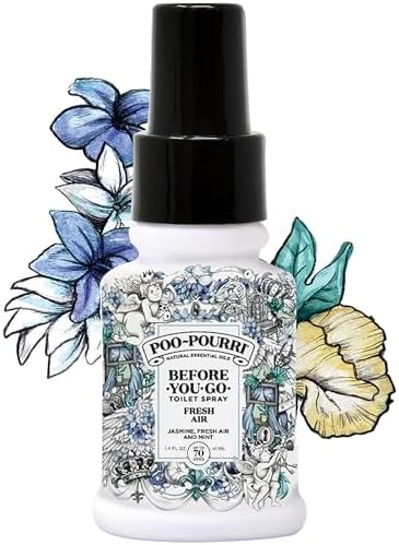 Poo-Pourri Spray para Inodoro, Aire Fresco, 1.4 Oz - Jazmín, Paquete de 2 con Aire Fresco y Menta - imagen 2