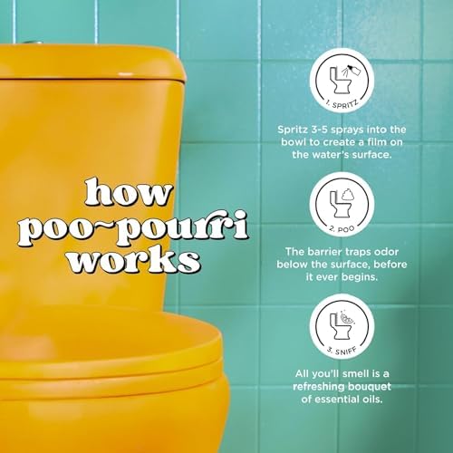 Poo-Pourri Spray para Inodoro, Aire Fresco, 1.4 Oz - Jazmín, Paquete de 2 con Aire Fresco y Menta - imagen 6
