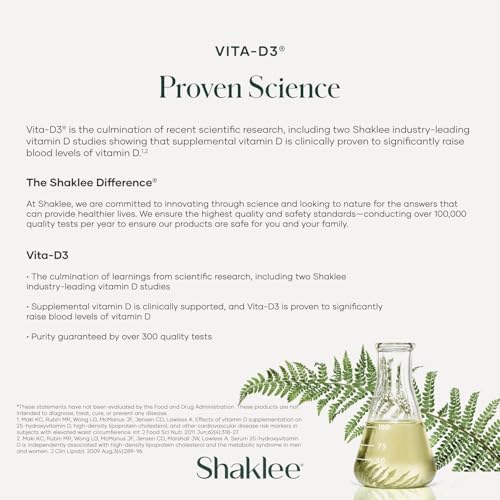 Shaklee - Vita-D3® 2,000 IU - Vitamina D3 de Alta Potencia para Huesos, Corazón e Inmunidad | Mejora la Absorción de Calcio | 90 Tabletas - imagen 5