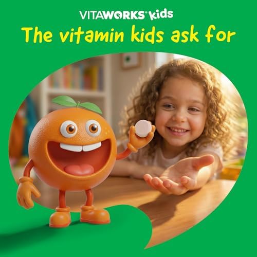 VitaWorks Vitaminas D para Niños 1000 IU - Tabletas Masticables de Sabor Naranja Natural - Veganas, Sin GMO, Sin Gluten - 120 Masticables - imagen 7
