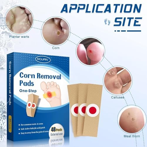 Paquete de 48 Almohadillas para Remover Callos en Pies y Dedos, Eliminador de Callos Extra Fuerte - imagen 4