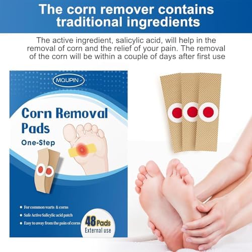 Paquete de 48 Almohadillas para Remover Callos en Pies y Dedos, Eliminador de Callos Extra Fuerte - imagen 5