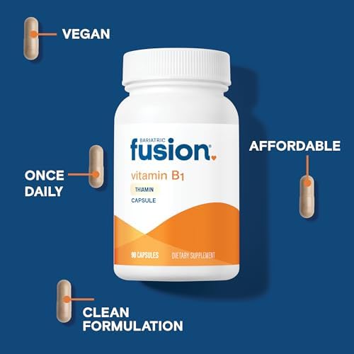 Vitaminas Bariatric Fusion B1 (Tiamina) para Pacientes de Cirugía Bariátrica, Cápsulas Fáciles de Tragar, 90 Contenidos - imagen 3